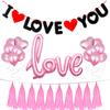 Nuevo juego de globos de aluminio para bodas con decoración para celebrar el Día de San Valentín en Internet de Tanabata. Juego de globos de aluminio para bodas con temática de amor.
