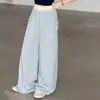 Pantalones Rayados Transpirables Versátiles Estilo Coreano para Niñas Verano Secado Rápido Casual Anti-Mosquitos Modernos En Stock Mayoreo
