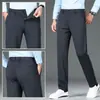 Pantalones Casuales Marrón Oscuro Nuevos Otoño/Invierno 2026 para Hombres de Mediana Edad, Pantalones de Hombre Rectos Elásticos, Traje de Negocios, Pantalones Largos Antiarrugas