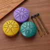 Mini tambor etéreo de 3 pulgadas y 6 notas, tambor de bolsillo, tambor de lengüeta de acero, instrumento de percusión para principiantes infantiles al por mayor