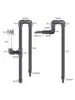 Tubo de PVC Cinza Escuro Tubo Cinza para Abastecimento de Água Conexões Rígidas de UPVC 20 25 32 50mm Tubos de Água Superior e Inferior para Aquário de Plástico
