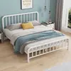 Cama de hierro forjado estilo europeo habitación de alquiler cama doble cama individual económica marco de cama reforzado engrosado cama de marco de hierro individual