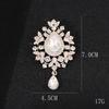 Broche Ovalado Retro Regalo Souvenir Vestido Traje Lujo Exquisito Decoración de Abrigo Colgante Anti-Exposición Broche