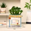 Ornamento Criativo Multifuncional para Jardim Doméstico, Decoração de Mesa, Vasos de Resina para Suculentas, Vasos Pequenos de Flores Feitos à Mão, Porta-Canetas de Armazenamento para Estudantes