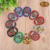 Atacado Transfronteiriço de Apliques de Tecido Bordados, Decorações para Roupas, Caveira Rosa Punk Cabeça de Fantasma Apliques Bordados Punk para Computador