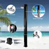 Painel de Chuveiro para Jardim Externo, Praia, Autoportante, Piscina Externa, Chuveiro Solar de PVC Preto