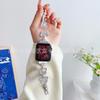 Correa de Reloj Adecuada para Apple Watch iWatch Cabeza de Oso Hebilla Estilo Japonés Aleación de Zinc Incrustada de Diamantes