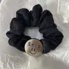 Cuerda para el pelo de metal simple con cara sonriente de pedrería ins moda chica goma para el pelo banda para el pelo linda de celebridad de Internet Corea del Sur cuerdas para el pelo de bolitas