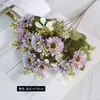 Nuevo Estilo Manojos de Flores Artificiales de Seda de Girasoles, Estrellas y Margaritas para el Hogar, Bodas, Fotografía y Decoración; Flores Artificiales para Venta al por Mayor Transfronteriza