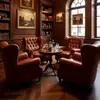 Sofá de Bar de Charutos, Sofá de Bar de Uísque Americano, Conjunto de Mesa e Cadeiras de Café Estilo Velho Oeste Retrô, Cadeira Individual de Tigre