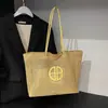 Bolsa de Palha Tecida Transfronteiriça, Nova Bolsa de Palha de Nicho, Bolsa de Mão Casual de Grande Capacidade para Férias e Praia, Bolsa de Ombro e de Braço