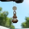 Fragrância de Carro Retrátil Frasco Vazio Pingente de Perfume para Retrovisor Ornamentos Desodorizantes Criativos de Madeira e Vidro para Pendurar