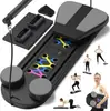Tabla Multifuncional Plegable para Ejercicios Abdominales para Entrenamientos en Casa, Tabla de Pilates, Soporte para Plancha, Rueda Abdominal con Rebote Automático