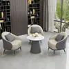 Set sencillo y elegante de sofá individual y mesa de centro, adecuado para áreas de descanso, recepciones de hotel, oficinas de ventas y salas de reuniones