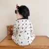 Pijama infantil roupas de outono infantil terno confortável de manga comprida top e calça de outono para bebês roupas de casa terno masculino de duas peças