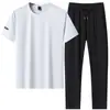 Logo2025 Nuevo Traje de Manga Corta y Pantalón Largo de Alta Calidad para Hombre, Camiseta Deportiva Casual y Pantalón Largo 2