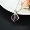 Pingente DIY de Cabelo Fetal Abridor Garrafa Pequena de Cristal e Cinábrio Pingente Garrafa Pequena de Perfume Rosa Garrafa de Óleo Essencial Acessórios Decorativos