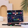 Nuevo Marcador Pluma de Brillo de Dos Colores para Niños Pintado a Mano Pincel de Dos Colores Punta Gruesa Suave Pluma Perlada Brillante que No se Desvanece