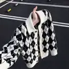 Suéter Cardigan Americano Fair Isle Argyle para Hombre Estilo Perezoso de Otoño Sensación Relajada Tejido Ropa de Abrigo con Solapas para Pareja