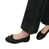 Sapatos Mary Jane com Laço de Bolinhas Estilo Francês para Mulheres, Novo Modelo Primavera 2026, Bico Redondo, Boca Rasa, Sapatilhas com Solado Macio