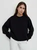 043 Amazon Aliexpress Outono e Inverno Novo Suéter Russo Transfronteiriço Feminino Estilo Europeu e Americano Suéter Gola Redonda Largo