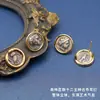 Nuevos Pendientes de Monedas Antiguas de los Doce Dioses Retro Plata de Ley 925 Moda de Gama Alta Atmosféricos Ins Pendientes de Moneda Pendientes
