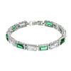 Pulseira Quadrada de Zircônia Colorida da Moda Europeia e Americana, Design de Nicho de Luxo Leve, Pulseira Moderna Masculina e Feminina, Acessórios Versáteis