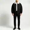 Chaqueta de Algodón Acolchada de Diamante para Hombre con Cuello de Piel Invierno Engrosada Solapa de Lana de Cordero Chaqueta Corta de Trabajo Ropa para Hombre