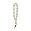 Llavero de cuerda de algodón tejido a mano, pulsera trenzada con nudo en espiral, colgante para llave de coche