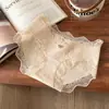 Renda Francesa Entrepernas Estendido Estampa Floral Pequena Cintura Média Respirável Algodão Puro Calcinha Triângulo Feminina