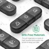 Organizador de Pastillas Negro de 21 Compartimentos para Siete Días a la Semana, Dispensador de Medicamentos de Plástico Portátil con Múltiples Compartimentos y Diseño a Prueba de Humedad