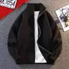 Cárdigan de punto informal estilo coreano con cuello mao para hombre, suéter de color liso de moda para otoño e invierno, chaqueta casual de alta gama
