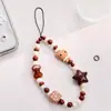 Nova Corrente de Celular com Contas Retrô Estilo Coreano Pingente Criativo Chaveiro de Bolsa Pingente Personalizado da Moda para Mulheres