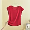 Camiseta sin mangas de color liso de modal con cuello en V para mujer, nuevo estilo de verano, corte holgado, adelgazante, cubre el cuerpo, se puede usar como ropa de dormir o como prenda exterior, top fino