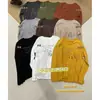 Yuanxi - Camiseta casual de otoño para mujer, estilo coreano, corte holgado, estampado de letras, cuello redondo, manga larga, disponible en varios colores, estilo moderno 266420