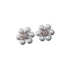 Pendientes Retro Franceses de Plata con Zirconia y Perla, Lujo Ligero, Pendientes de Moda de Gama Alta, Pendientes Exquisitos y Elegantes para Mujer, Estilo de Nicho