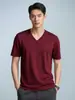 Camiseta de Algodón Modal Lenzing 60S de Manga Corta para Hombre Verano 2026 Nueva Tendencia Cuello en V Fresca Transpirable Sencilla