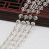 Yiwu Cobre Banhado a Ouro Cor Duradoura DIY Corrente Coreana Transparente Roda Multifacetada Acessórios de Corrente de Contas B2256