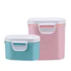 Caja de leche en polvo para bebés, portátil, de gran capacidad, con tapa, para almacenar leche en polvo sellada y mini recipiente para fideos de arroz.