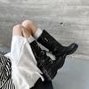 Botas de Mujer de Moda 2026, Estilo Nuevo, de Media Pantorrilla y Alta, con Tacón Medio, Hebilla de Cinturón, Punta Cuadrada y Ajuste Cómodo