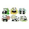Flores de Dibujos Animados Personalizadas, Broche de Aleación de Bambú Verde, Lindo Panda Forma de Tesoro Nacional para Mochila, Insignia para Ropa, Accesorios Versátiles