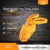 Flinga flexível de fivela dupla 1T2T3T5T8T10T80T especificações completas cinta de elevação de elevação cor sling redondo