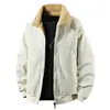 Ropa de abrigo de otoño e invierno para hombre: Chaqueta de pana gruesa con forro polar, estilo ropa de trabajo, moderna y casual, corte holgado