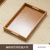 Novo Modelo 2025 Bandeja de Luxo Leve para Sala de Estar com Alça Estilo Vaso de Bambu para Exibição de Chá e Café em Cor Natural