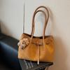 Bolsa Retrô Feminina Grande Capacidade 2025 Nova Outono e Inverno Versátil Bolsa de Ombro Axila Bolsa Tote Casual para Trabalho e Dia a Dia