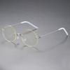Gafas Redondas Sin Montura de Aleación de Titanio para Hombre, Retro, Ligeras, Lujosas, Sencillas, Diseño de Alta Gama, para Mujer, Shenzhen Henggang Wholesale