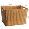 Grande cesta de armazenamento com trama semelhante ao rattan, no estilo INS da moda, perfeita para organizar armários e guarda-roupas, e para armazenamento simples na sala de estar
