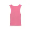 Para Comercio Exterior Transfronterizo Moda Europea y Americana Ropa de Mujer 2026 Verano Nuevo Top de Color Sólido con Cuello en V Chaleco de Punto Camiseta sin Mangas