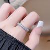 Anillo abierto de mariposa con goteo de aceite de esmalte de circón azul, ligero, de lujo, de alta calidad, con personalidad, estilo frío, a la moda.