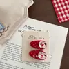 Excelente Pinza para el Cabello de Lunares Rojos a Cuadros de Año Nuevo, Linda Pinza BB de Lazo de Gato, Goma para el Cabello No Dañina para Niños